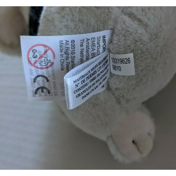 STARBUCKS Plush HUXLEY The MOUSE WRITER Christmas Pellets Stuffed Animal 2010 7" - Picture 7 of 7